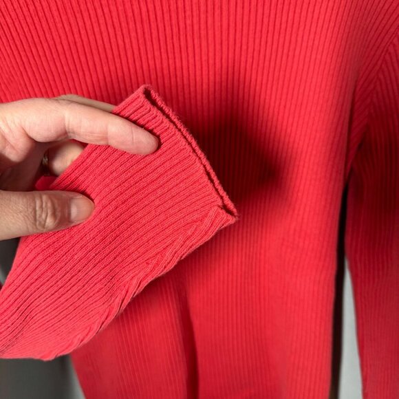 VTG Danielle Martin Womens Pink Ribbed Turtleneck Sweater Large Classic - Picture 7 of 9